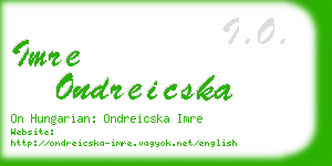 imre ondreicska business card